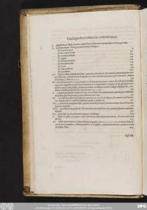 Catalogus hoc volumine contentorum.