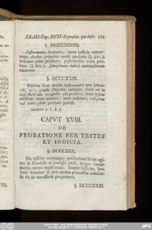 Caput XVIII. De Probatione Per Testes Et Indicia.