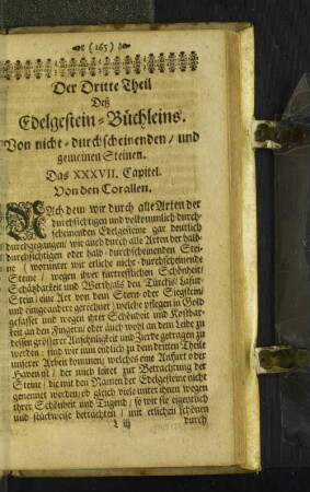 Der Dritte Theil Deß Edelgestein-Büchleins.