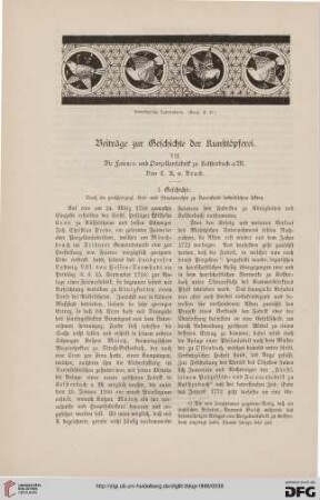 Beiträge zur Geschichte der Kunsttöpferei, [7,1]: Die Faience- und Porzellanfabrik zu Kelsterbach a. M.