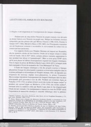 I. Origine et développement de l`enseignement des langues islamiques