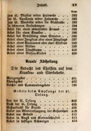 Die Andacht des Christen : Ein katholisches Gebetbuch. Mit 3 Stahlstichen