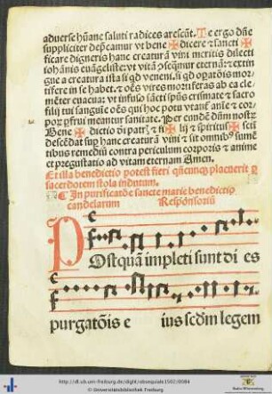 In purificatione sancte marie benedictio candelarum
