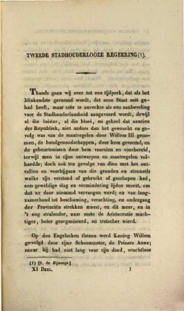 Geschiedenis des vaderlands, 11. Tweede stadhouderlooze regeering en Willem IV