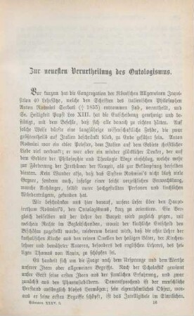 215-224 Zur neuesten Verurtheilung des Ontologismus