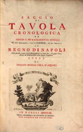 Saggio di Tavola cronologica