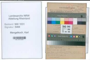 Entnazifizierung Karl Mengelkoch , geb. 19.07.1909 (Studienrat)