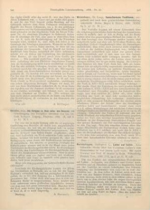 546 [Rezension] Wreschner, Leopold, Samaritanische Traditionen