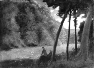 Reiter im Walde : Richard Dreher (1875-1932). Reiter im Walde. Öl, Leinwand, 72 x 100 cm, 1905. Dresden, Galerie Neue Meister 313 (2933)