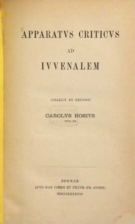 Apparatus criticus ad Iuvenalem