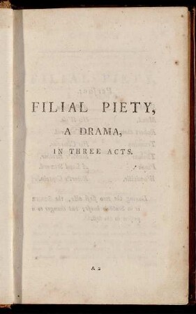 Filial Piety: A Drama, In Three Acts.