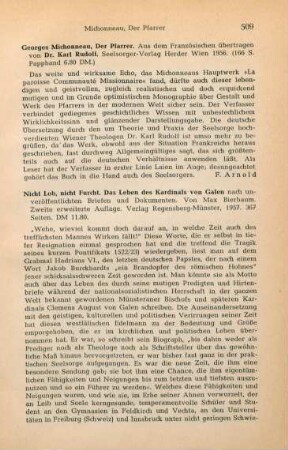 509-510 [Rezension] Nicht Lob nicht Furcht
