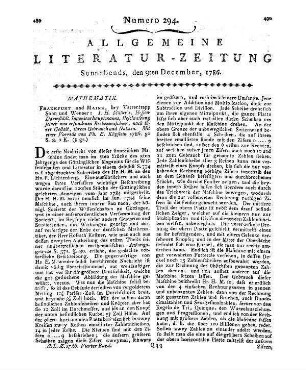 Der deutsche Denker in Paris. H. 1. Geschrieben in Paris. Gotha: Ettiner 1786