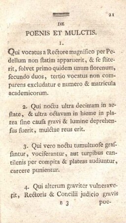De poenis et mulctis.