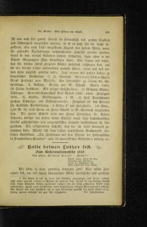 Halte deinen Luther fest : zum Reformationsfeste 1890