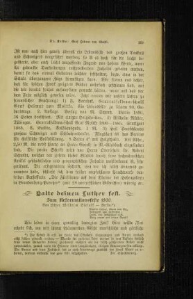 Halte deinen Luther fest : zum Reformationsfeste 1890