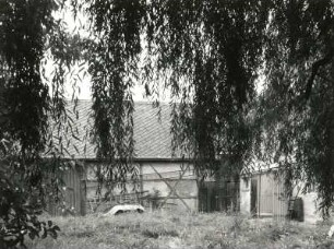 Niederlichtenau-Merzdorf. Dreiseithof Nummer 27 (um 1800). Scheune