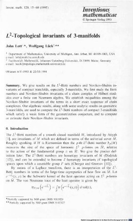 L²-topological invariants of 3-manifolds