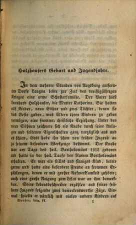 Lebensgeschichte des Bartholomäus Holzhauser : Weltpriester