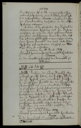 Berufung des Professor Thöl, bisher zu Rostock, zum ordentlichen Professor der Juristischen Fakultät.