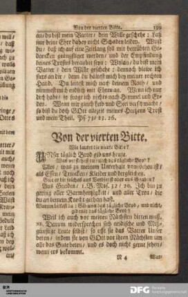 Von der vierten Bitte.