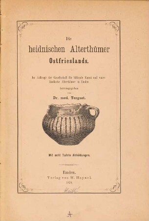 Die heidnischen Alterthümer Ostfrieslands