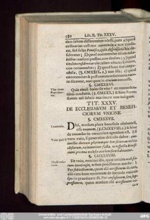 Tit. XXXV. De Ecclesiarum Et Beneficiorum Unione.