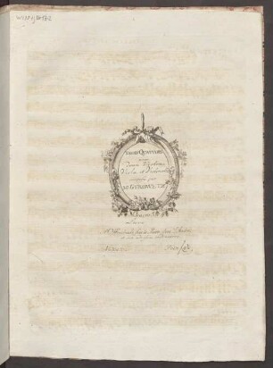 Trois quatuors pour deux violons, viola et violoncelle, oeuvre 5 - Musiksammlung der Grafen zu Toerring-Jettenbach Dr 13. Livre 2