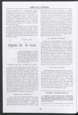 Signos de la raza