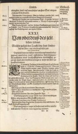 XXXI. Von uberdruß des zeitlichen Lebens.