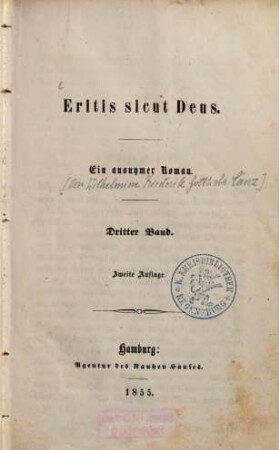Eritis sicut Deus : ein anonymer Roman, 3
