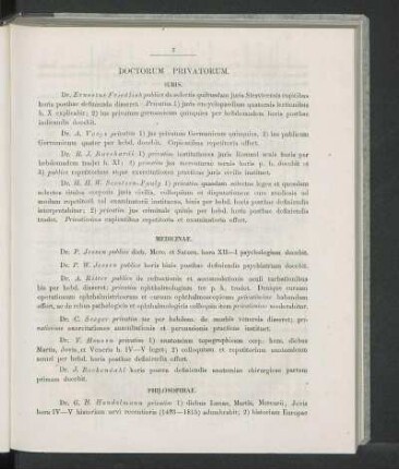 Doctorum Privatorum.