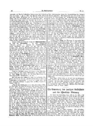 Die Bewertung der heutigen Volksschule und die öffentliche Meinung