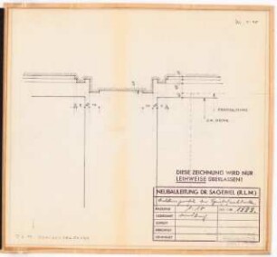 Reichsluftfahrtministerium, Berlin: Großer Speisesaal L3, Decke: Schnitt 1:10