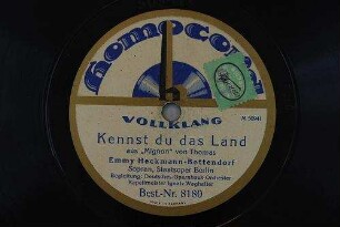 Kennst du das Land : aus "Mignon" / von Thomas