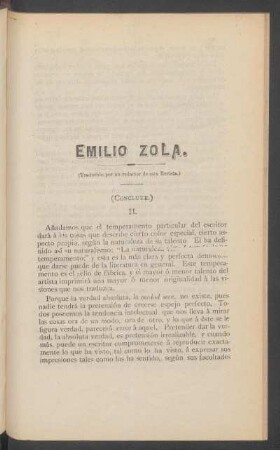 Emilio Zola. - [Conclusión] : (Traducido por un redactor de este revista.)