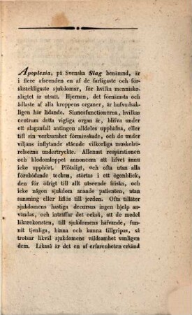 Pathologiska anmärkningar rörande apoplexi : akad. afhandling
