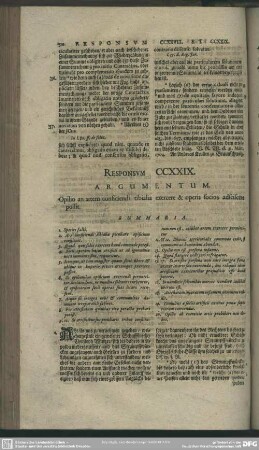 Responsum CCXXIX. Argumentum
