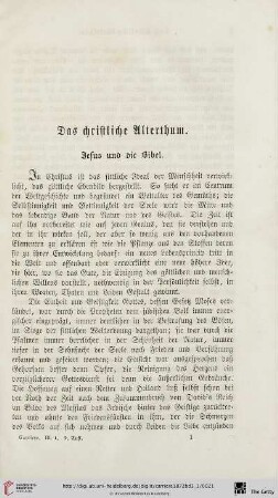 Das christliche Alterthum
