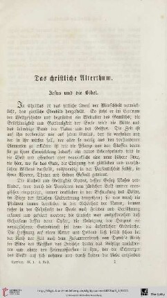Das christliche Alterthum