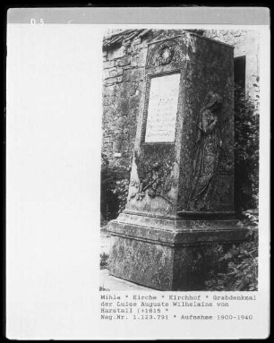 Grabdenkmal der Luise Auguste Wilhelmine von Harstall