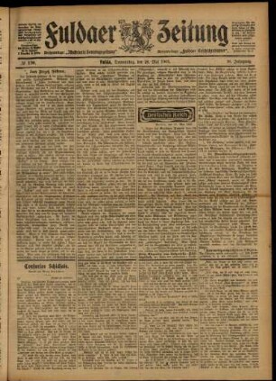 Ausgabe vom Donnerstag, den 28. Mai 1903.