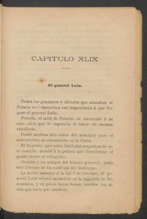 Capítulo XLIX - El general León.