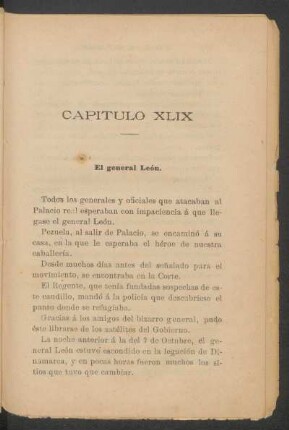 Capítulo XLIX - El general León.