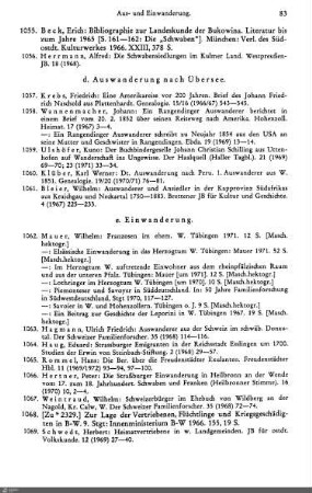 e. Einwanderung
