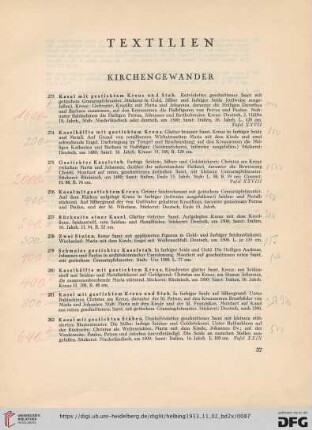 Kirchengewänder (Nr. 273-302)