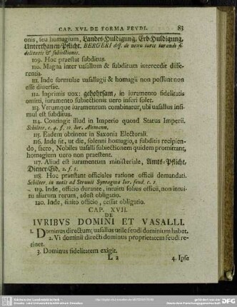 Cap. XVII. De Iuribus Domini Et Vasalli