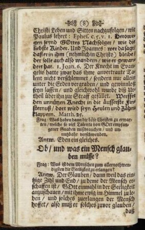 Ob / und was ein Mensch glauben müsse?