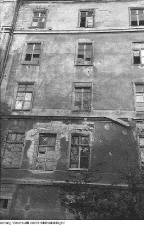 Dresden, Albertstadt. Fabrice - Kaserne, Umbau zu Wohnungen, Oktober 1949