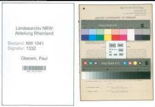 Entnazifizierung Paul Oberem , geb. 29.07.1892 (Mechaniker)